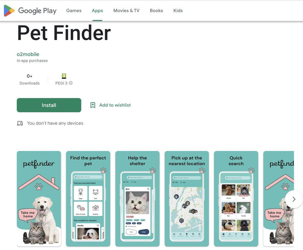 pet finder android