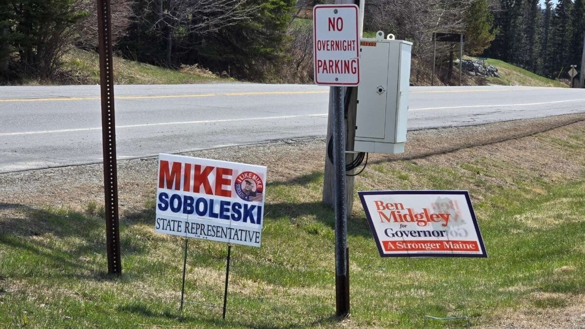 Maine political signs 2026 mid term primary