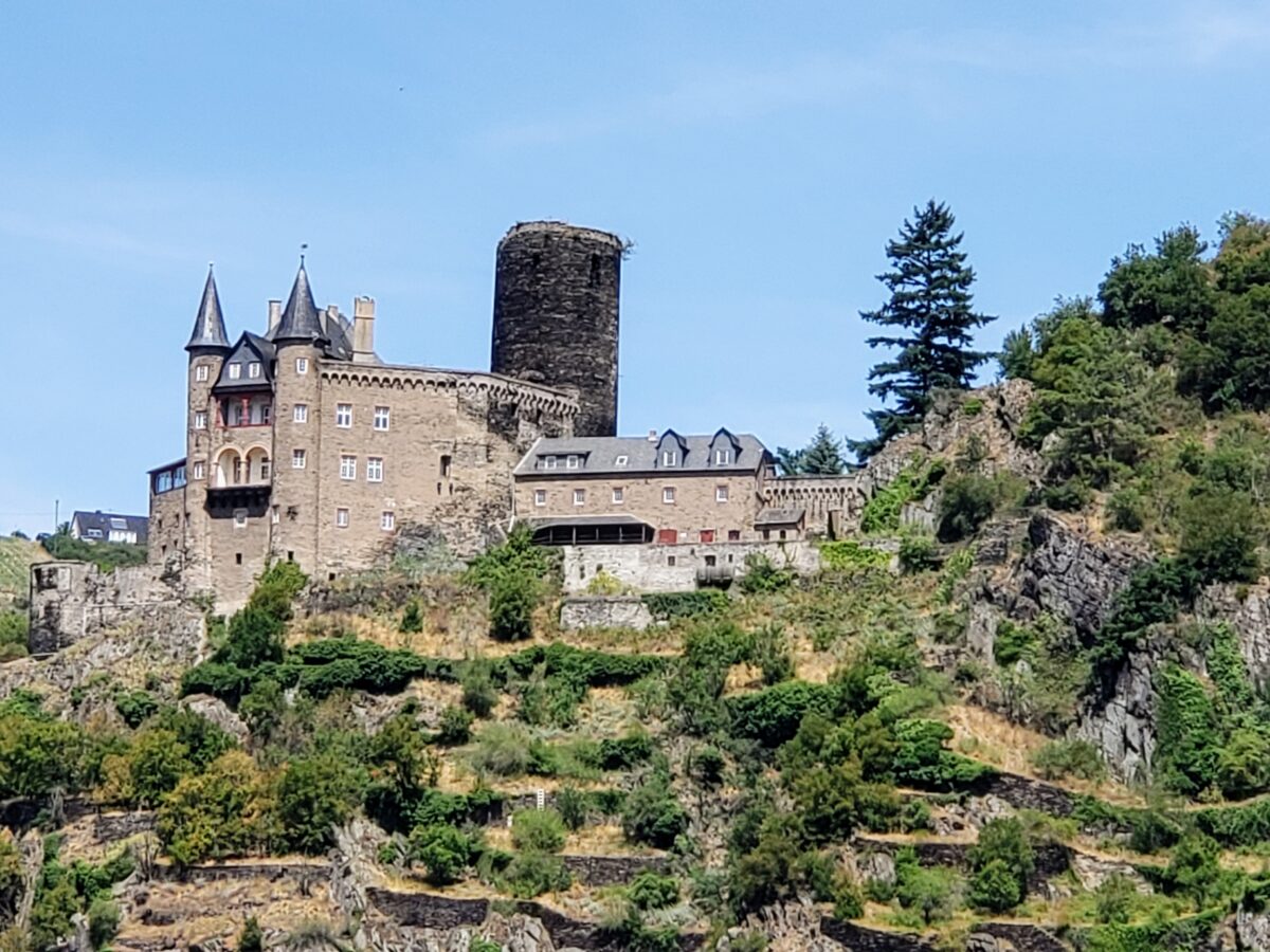 a Germany castle from the riverboat cruise through Germany