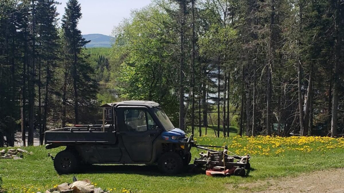 how a side by side cuts grass in rural area How a custom side-by-side cuts grass in rural area