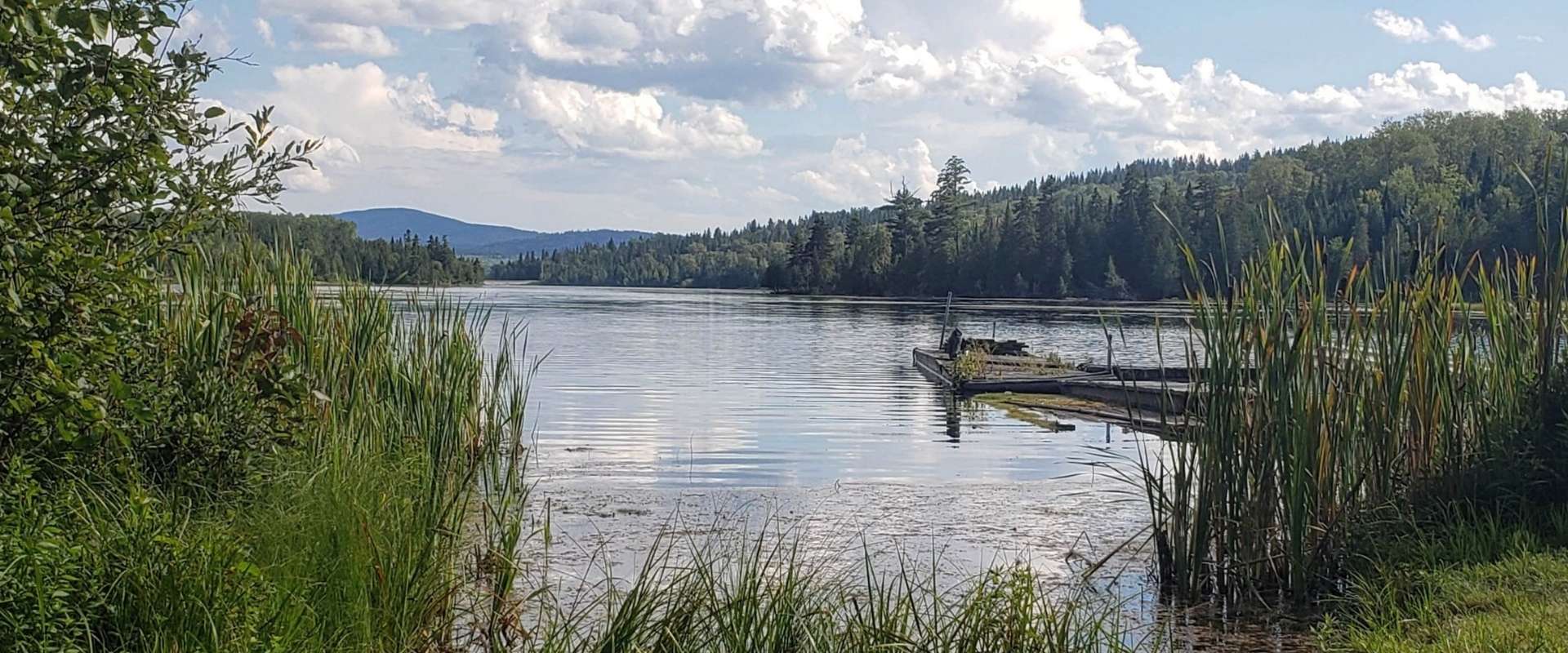 Rural area life along the lake in Maine.