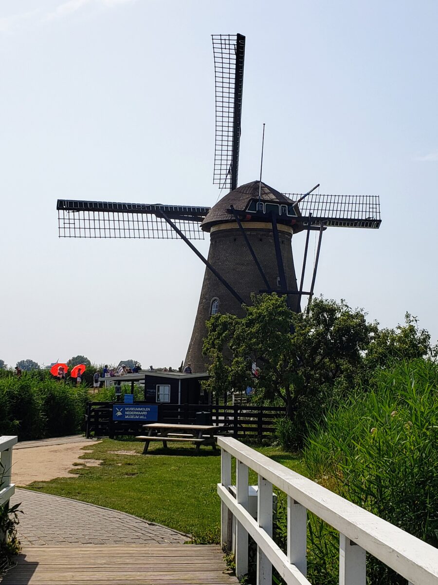 windmill in Kinderdiji, Netherlands on our Netherlands Riverboat Cruise trip.